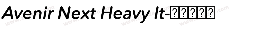 Avenir Next Heavy It字体转换